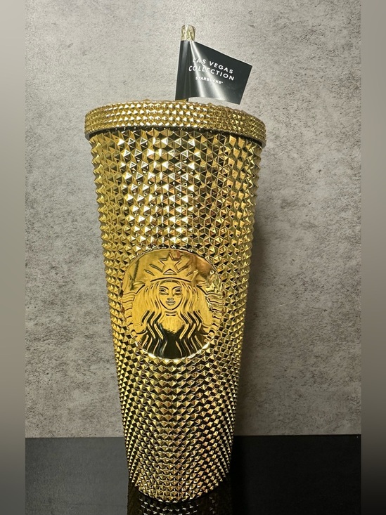 Starbucks Other - Starbucks Las Vegas Collection Gold Studded Tumbler Cup Limited Edition